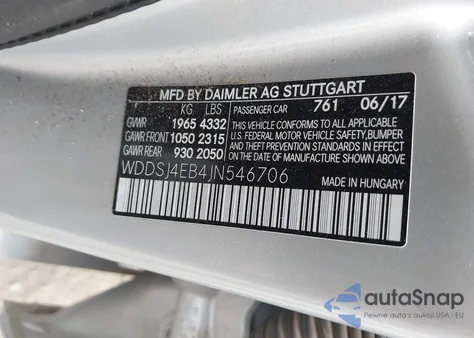 2018 Mercedes-Benz Cla 250 из США, поврежденный, VIN WDDSJ4EB4JN546706